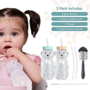 Honey Bear Straw Cup for Babies, 8oz Honey BearCup with Bottle Brush, 2-Pack Improved Lid Therapy Learning Honeybear Straw Cup for Baby, Blizzard & Creamsicle by TinyTreasures Baby Boutique