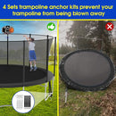 SKYUP Tranpoline 1500LBS 16 15 14 12 10 8 FT Tranpoline for 7-10 Kids and Adults, Windproof Outdoor Tranpoline with Enclosure Net, Basketball Hoop, Easy to Install & Last Long - ASTM Approved by TinyTreasures Baby Boutique