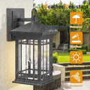 Outdoor Porch Lights Wall Mount, 2 Pack 12.4 Inch Outdoor Wall Lantern With E26 Sockets & Seeded Glass, Classic Exterior Lighting Fixtures, Waterproof Black Porch Light Fixtures For House, Garage by GreenHaven Gardens