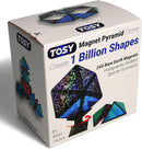 TOSY Magnet Pyramid Stone - 1 Cube Transforms into 1 Billion Shapes, 14 pcs (12 Puzzle pcs and 2 Accessories), 243 Rare Earth Magnets, Holographic Design Magnet Tiles Creative Puzzle STEM/STEAM Toy by TinyTreasures Baby Boutique