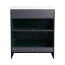 Contemporary Freestanding Bathroom Vanity With Resin Sink & Soft-Close Cabinet Doors by HouseOfZazla