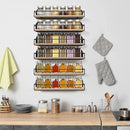 TJ.MOREE 2 Pack Spice Rack Wall Mount Rustic Style Hanging Spice Organizer for Wall, Kitchen Spice Storage by CozyNest Decor