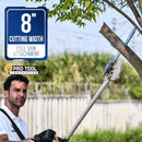 Wild Badger Power 40V Cordless Weed Wacker, String Trimmer/Edger, Hedge Trimmer and Brush Cutter Blade, Pole Saw, Attachment Capable 4-in-1 Multi-Tool Kit with 2 * 20V 4Ah Battery and 1 Charger, Blue by GreenHaven Gardens