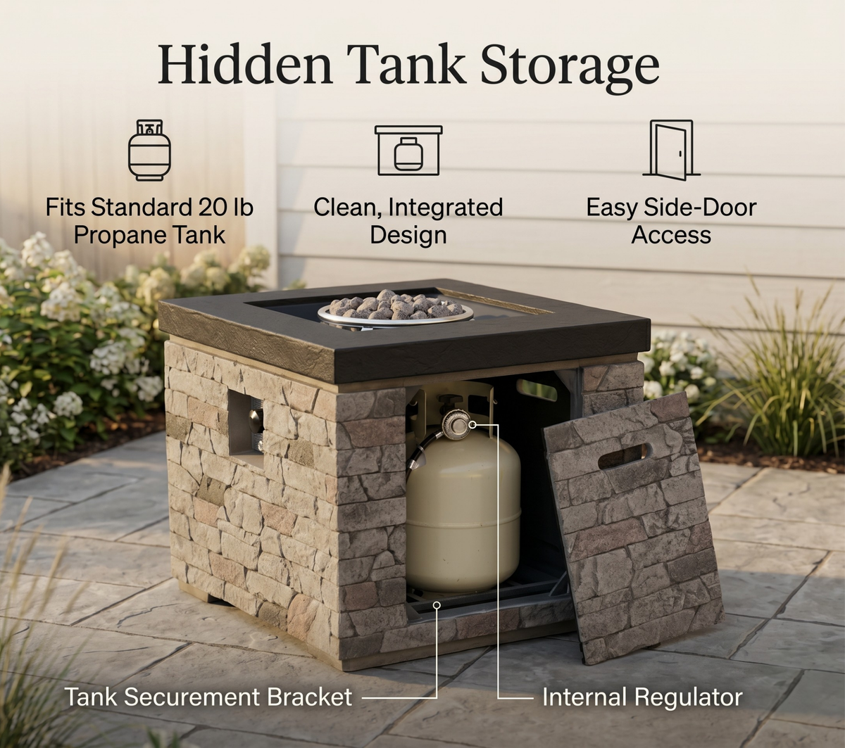 32-Inch Outdoor Fire Pit Table, photo 7 of 10