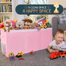 Extra Large Toy Storage Organizer with Lid - Sturdy, Collapsible Toy Chest Storage Box Design - Toys Bin with Dividers for Kids, Nursery, Bedroom, Playroom 37"x16"x14" by CozyNest Decor