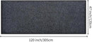 fani Heavy Duty Large Outdoor Indoor Entrance Black Doormat Waterproof Low Profile Entrance Rug Front Door Mat Patio Anti-Skid Rubber Back, 48x120 inch (Gray) by GreenHaven Gardens
