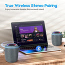 Portable Bluetooth Speaker, BT5.3 Wireless Speaker 20W Bass Diaphragms with Multi LED Light Dynamic Modes, IPX6 Waterproof 16H Playtime supports FM Mode, TF, USB for Home, Cycling, Outdoor, Beach by TinyTreasures Baby Boutique