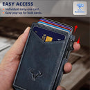 BULLIANT Men Wallet,Money Clip Wallet Slim For Gift Men 9Cards-Metal Credit Card Case in Magnetic Leather Flip by TinyTreasures Baby Boutique
