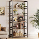 IRONCK Bookshelf, 31.5in Wide Shelf 6 Tier Bookcase, 110lbs/shelf Vintage Industrial Style Bookshelves for Bedroom, Living Room and Home Office, Industrial Brown by CozyNest Decor