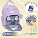 RUVALINO Diaper Bag Backpack, Multifunction Travel Pack Maternity Baby Changing Bags, Large Capacity, Waterproof, Taro Purple by TinyTreasures Baby Boutique