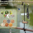 ERYTLLY Deck Hook Bird Feeder Pole Bird Feeder Porch Multi Hook Bird Feeding Station Kit Multi Feeder Hanging Kit Premium Bird Bath for Attracting Wild Birds Bird Feeder Planter Hanger by GreenHaven Gardens
