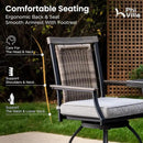 PHI VILLA 5 PCS Outdoor Bar Set,Counter Height Swivel Bar Chairs with Cushion and Metal Bar Table,Patio High Dining Set for Porch by CozyNest Decor