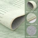 Wonnitar Washable Striped 8x10 Rugs for Living Room, Non-Slip Soft Sage Green Bedroom Rug, Low Pile Minimalist Floor Carpet for Nursery Playroom Dining Room Department (Green, 8' x 10') by CozyNest Decor