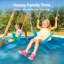 PACEARTH 2 Pack Swings Seats Holds 660lbs with 68.9 inch Anti-Rust Chains Plastic Coated 23.6 inch Tree Hanging Straps and Locking Buckles Playground Swing Set Accessories Replacement (Sky-Blue) by TinyTreasures Baby Boutique