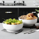 MALACASA Serving Bowls, 114 OZ(10") Extra Large Salad Bowls Set of 2, Porcelain White Serving Bowls for Salad, Soup, Pasta and Dinner, Large Ceramic Bowl Set for Entertaining, Series REGULAR by CozyNest Decor