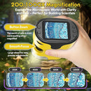 1000X Handheld Microscope for Kids 4K 2.0" Screen Rechargeable Mini Pocket Digital Microscopes w/Slides Kit Portable Edu Gift Age 4-6 8-12 Children Students (Yellow) by TinyTreasures Baby Boutique
