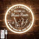 Live Music Neon Sign for Music Studio, Guitar LED Light Up Signs for Wall Decor, 3D Art Dimmable Neon Light USB for Bedroom Game Room Man Cave Party Aesthetics Decor, 12x12 Inch by CozyNest Decor