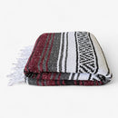 Traditional Handwoven Mexican Blanket, Large Falsa Serape - Soft & Durable - Vibrant Beach, Picnic, Yoga & Camping Mat - Lightweight Boho Throw 70"x50" (Rust) by CozyNest Decor