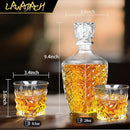 Whiskey Decanter Set,Liquor Decanter Set with 2 Glasses,Decanter set for Men,Decanter for Tequila,Bourbon,Rye,Gifts for Men,Dad,Home Bar Decor - 28oz by CozyNest Decor