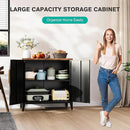 SISESOL Black Storage Cabinet with Doors and Shelves,30 inch Pantry Cabinet Sideboard with Leg,Small Accent Cabinets with Storage,Side Floor Cabinets for Home,Kitchen,Coffee Bar,Dining/Living Room by CozyNest Decor