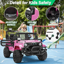 2 Seater Ride On Car Truck with Remote Control XL, Kids 24V Battery Powered Electric Vihicle w/21 in Seat, 3 Speeds, 2WD/4WD Switichable, Shock Absorbers,Bluetooth, Flower, Gift Choice by TinyTreasures Baby Boutique