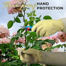 HANDLANDY Rose Pruning Gardening Gloves for Men Women, Thorn Proof Forearm Protection Leather Garden Gloves, Gardening Gifts for Gardeners (Beige- goatskin, Large (Pack of 1)) by GreenHaven Gardens