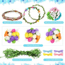 Syhood Rose Style Crowns Making Kit, 168 Pcs Parts, Make Your Own Flower Crown Wreath Headbands and Bracelets Craft Kit Hair Accessories Handmade DIY Floral Crown Garland Kit Presents for Party by TinyTreasures Baby Boutique