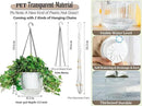 Melphoe Self Watering Hanging Planters for Indoor Plants, 1 Pack 8.3 Inch Outdoor Hanging Plant Pot Basket, 2 Kinds of Hangers Macrame 35.5’’ & Metal Chain 19.6’’ for Garden Home Decor by GreenHaven Gardens