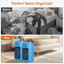 Femuar Laundry Bag Backpack Durable Laundry Bag with Shoulder Straps and Mesh Pockets Portable Laundry Dirty Clothes Hamper Bag for College Dorm (Blue) by CozyNest Decor