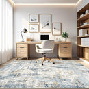12x15 Area Rugs Washable Rug: Living Room Large Abstract Modern Soft Stain Resistant Indoor Floor Non Slip Accent Carpet for Bedroom Nursery Playroom Office Dining Room Dorm Home House- Blue by TinyTreasures Baby Boutique