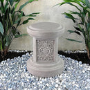 Classic Statuary Stand Garden Pedestal Sculpture Decor Plinth Base Riser, Outdoor or Indoor Resin Statuary Pedestal, 12.6"(H) x 9.5"(L) x 9.5"(W) (Round) by GreenHaven Gardens