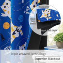 Kids Blackout Curtains - Space Cat Design, 100% Blackout, 2 Panels, Each W52×L84, Thermal Insulated Curtains for Bedroom, Noise Reducing, Combine Functionality with a Fun and Creative Design by TinyTreasures Baby Boutique