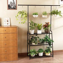 3-Tier Heavy-Duty Metal Plant Stand for Indoor and Outdoor Use, Hanging Plant Shelf for Multiple Flower Planter Holder, Tall Large Rack Ideal for Living Room, Garden, Balcony, Black by GreenHaven Gardens