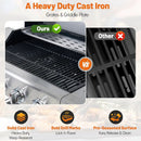 4-Burner Propane Gas Grill, Stainless Steel BBQ with 40,000 BTU, Foldable Side Shelves, Porcelain-Coated Grates, Ideal for Patio & Backyard Cooking (4&1 Burner) by GreenHaven Gardens