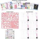 Fashion Angels Fashionista Sketch Set, Includes Sketch Pad with Stencils & Stickers, Fashion Design Sketch Book for Girls, Ideal Drawing Kit for Kids by TinyTreasures Baby Boutique
