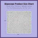 Bigacogo Chunky Knit Throw Blanket for Couch, 40x40 inches, 100% Hand Knitted with Thick Jumbo Chenille Yarn, Cozy Soft Large Rope Knot Cable Crochet Blankets for Sofa Bed Living Room, Light Grey by CozyNest Decor