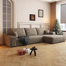 108" Sectional Couches for Living Room Modern Modular Sofa with L-Shape Couchs Upholstered Boneless Couch Deep Seat Sectional Couch with Chaise (Camel, Right Facing Chaise+2Seaters) by CozyNest Decor