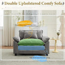 URRED Modular Sectional Sofa Comfy Cloud Couch, Modern Chenille Sofa Sleeper Deep Seat Couches with Ottoman/Pillows for Living Room (Gray, 53'') by CozyNest Decor