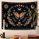 Lunerfex Boho Butterfly Tapestry Flower Moon Wall Tapestry, Moon Phases Tapestries for Bedroom Cute Tapestries Wall Hanging for Bedroom Living Room Decor Butterfly-1 60"x80" by CozyNest Decor