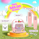 Mini Karaoke Machine for Kids Girls: Unicorn Portable Bluetooth Speakers with 2 Wireless Mic Birthday Gifts for 5 6 7 8 9 10 11 Years Teens Toys for Girls Age 4-6 7 8 9 Years Old Girl Gifts Pink by TinyTreasures Baby Boutique