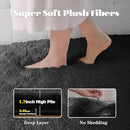 5x7 Area Rug for Living Room: Fluffy Shag Soft Washable Rugs Fuzzy Plush Indoor Carpet for Bedroom Nursery Playroom Dorm Kids Girls Boys Room (Black, 5'x7') by TinyTreasures Baby Boutique