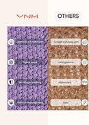YnM Chunky Cotton Knit Throw Blanket, Cable Knit Throws for Bed Couch Sofa, Comfy & Relaxing, Decorative Piece for Farmhouse Modern Boho Rustic Scandinavian Chic Vibe, Lilac Purple 60x80 Inches by CozyNest Decor