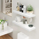 Fun Memories White Floating Shelves 36 Inch Long, 8 Inch Deep Floating Shelf for Wall, 36" W x 8" D Floating Shelves Set of 2, White Deep Wall Shelves for Bedroom, Living Room, Kitchen by CozyNest Decor