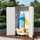 ZZM Large 67 Cu.ft Waterproof Storage Shed, Outdoor Storage Cabinet，Durable Resin Storage for Patio Furniture, Garden Tools, Pool Accessories, Mower Storage (White) by GreenHaven Gardens