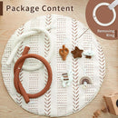 Razee Baby Gym Mat Infant Activity Gym Mudcloth Baby Activity Center with Play Mat with 5 Toys for Babies as Shower Use by TinyTreasures Baby Boutique