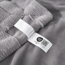 Cozy Bliss Checkered White Faux Rabbit Fur Throw Blanket, Soft Fuzzy Fluffy Minky Cream Furry Blankets for Couch, Bed (Grey, Queen(90" x 90")) by CozyNest Decor