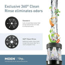 Moen Prep Series PRO Continuous Feed Compact Garbage Disposal for Kitchen Sink with Power Cord, GXP50C by CozyNest Decor