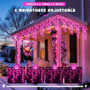 JMEXSUSS 400 LED Pink Valentine Lights, Connectable Pink Christmas Lights Indoor Outdoor with Remote, Pink Icicle String Lights for Room Fireplace Decorations by GreenHaven Gardens