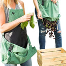 Roo Gardening Apron with Pockets & Harvesting, Picking Pouch - Adjustable, Water-resistant, Washable Canvas Cotton by GreenHaven Gardens