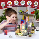 150 PCS Magnetic Blocks Building Toys Set, Spider Toys Light Up Magnetic Building Blocks for Boys Girls Ages 3+, 1 Inch Magnet Cubes STEM Sensory Construction Toy City Themes by TinyTreasures Baby Boutique